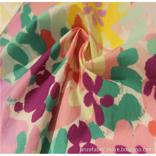 printed fabric 100%cotton poplin printed fabric for garment